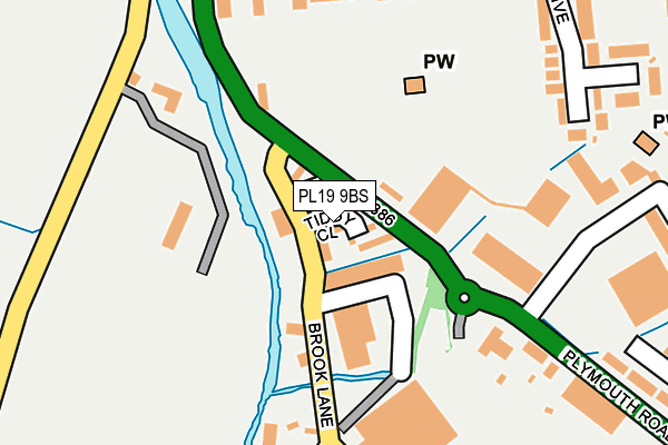 PL19 9BS map - OS OpenMap – Local (Ordnance Survey)