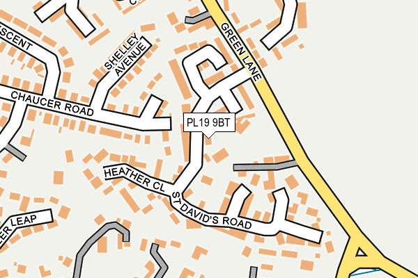 PL19 9BT map - OS OpenMap – Local (Ordnance Survey)