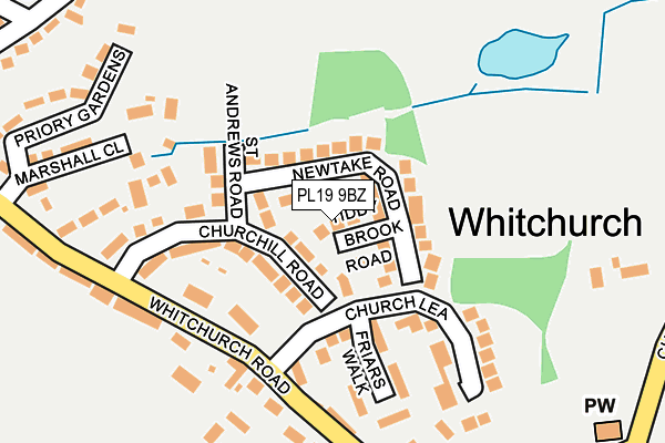 PL19 9BZ map - OS OpenMap – Local (Ordnance Survey)