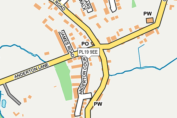 PL19 9EE map - OS OpenMap – Local (Ordnance Survey)