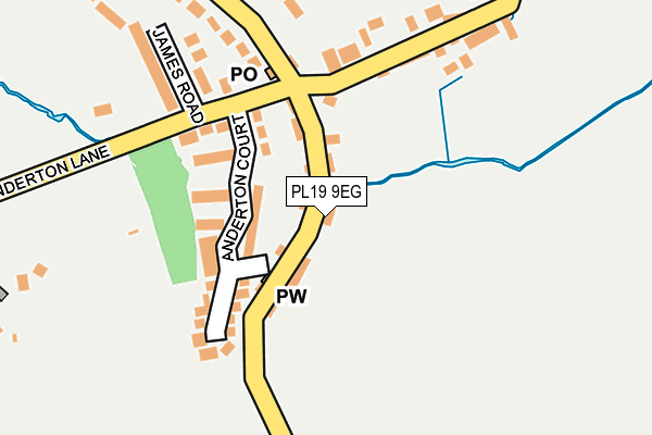 PL19 9EG map - OS OpenMap – Local (Ordnance Survey)