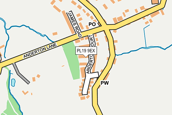 PL19 9EX map - OS OpenMap – Local (Ordnance Survey)