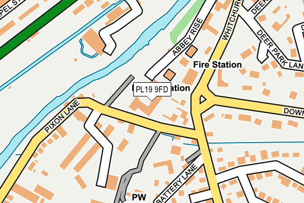 PL19 9FD map - OS OpenMap – Local (Ordnance Survey)
