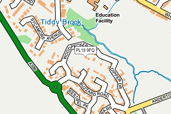 PL19 9FQ map - OS OpenMap – Local (Ordnance Survey)