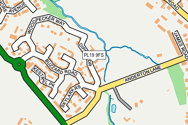 PL19 9FS map - OS OpenMap – Local (Ordnance Survey)