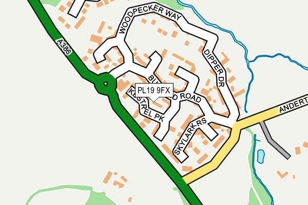 PL19 9FX map - OS OpenMap – Local (Ordnance Survey)