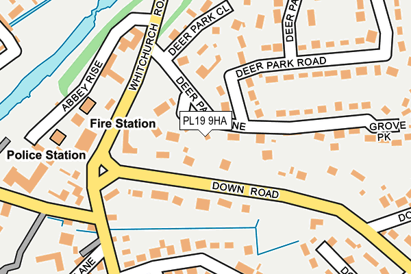 PL19 9HA map - OS OpenMap – Local (Ordnance Survey)