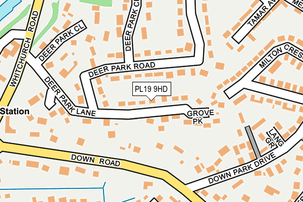 PL19 9HD map - OS OpenMap – Local (Ordnance Survey)