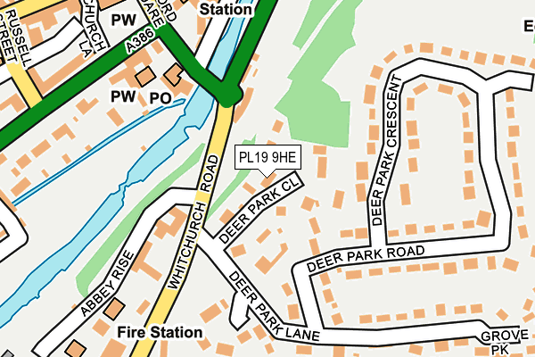 PL19 9HE map - OS OpenMap – Local (Ordnance Survey)