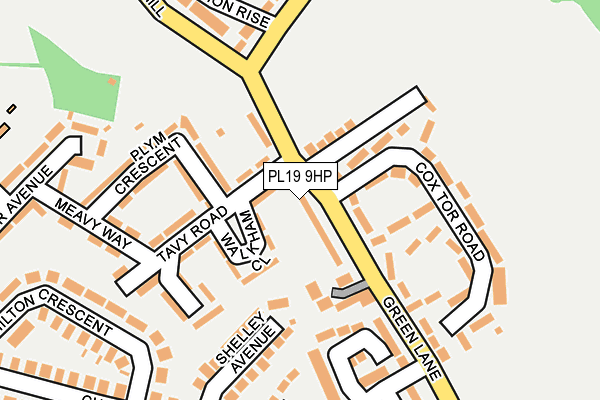 PL19 9HP map - OS OpenMap – Local (Ordnance Survey)