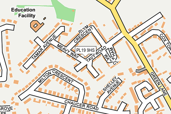 PL19 9HS map - OS OpenMap – Local (Ordnance Survey)