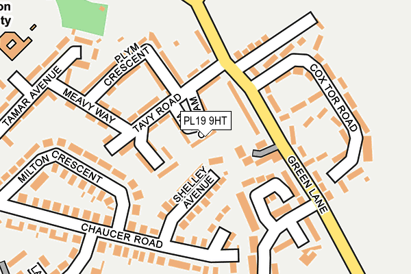 PL19 9HT map - OS OpenMap – Local (Ordnance Survey)