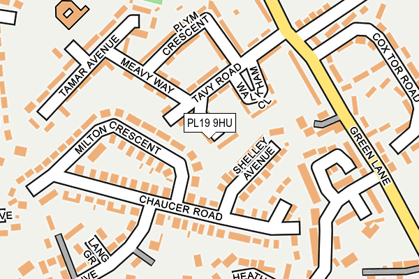 PL19 9HU map - OS OpenMap – Local (Ordnance Survey)