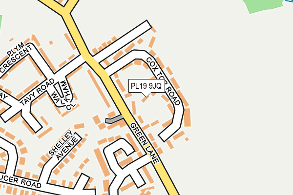 PL19 9JQ map - OS OpenMap – Local (Ordnance Survey)
