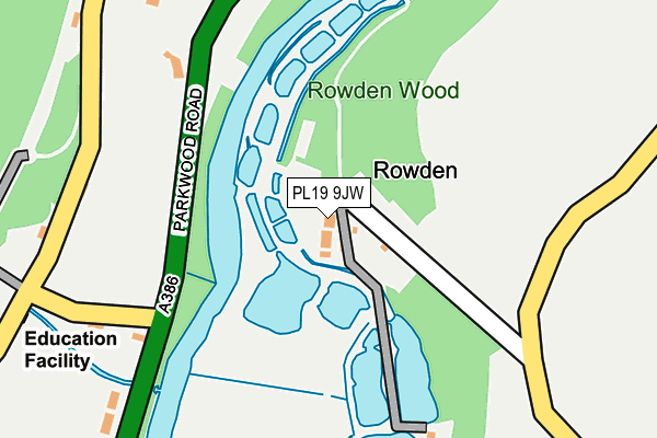 PL19 9JW map - OS OpenMap – Local (Ordnance Survey)