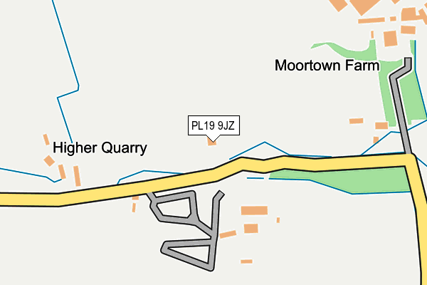 PL19 9JZ map - OS OpenMap – Local (Ordnance Survey)