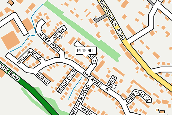 PL19 9LL map - OS OpenMap – Local (Ordnance Survey)