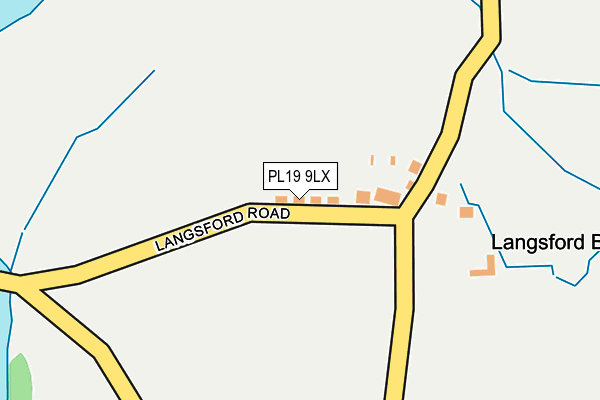 PL19 9LX map - OS OpenMap – Local (Ordnance Survey)
