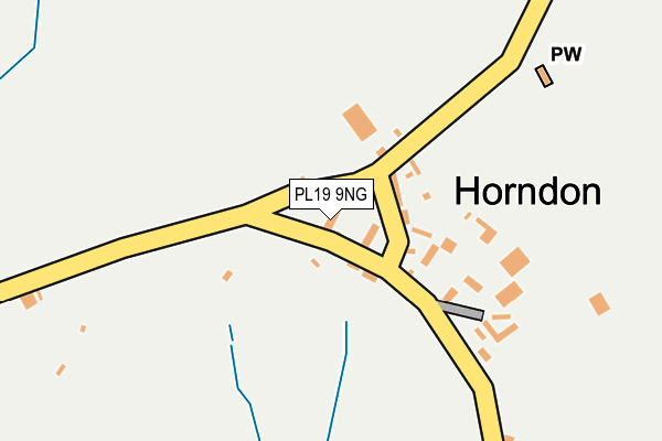 PL19 9NG map - OS OpenMap – Local (Ordnance Survey)