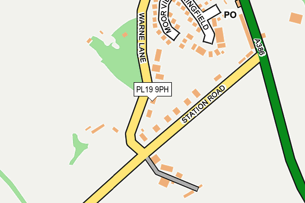 PL19 9PH map - OS OpenMap – Local (Ordnance Survey)