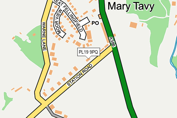 PL19 9PQ map - OS OpenMap – Local (Ordnance Survey)