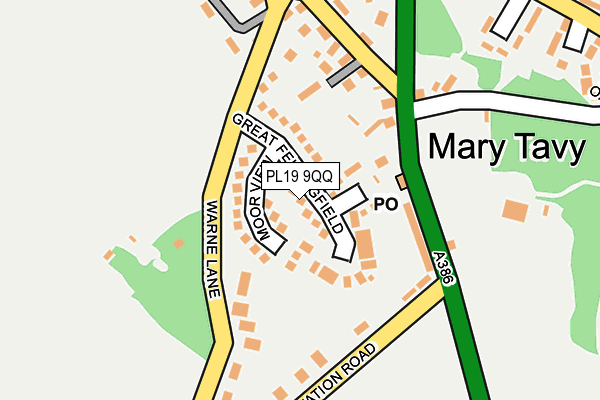 PL19 9QQ map - OS OpenMap – Local (Ordnance Survey)