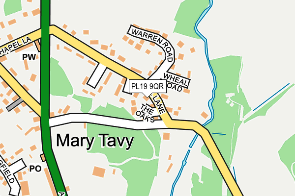 PL19 9QR map - OS OpenMap – Local (Ordnance Survey)