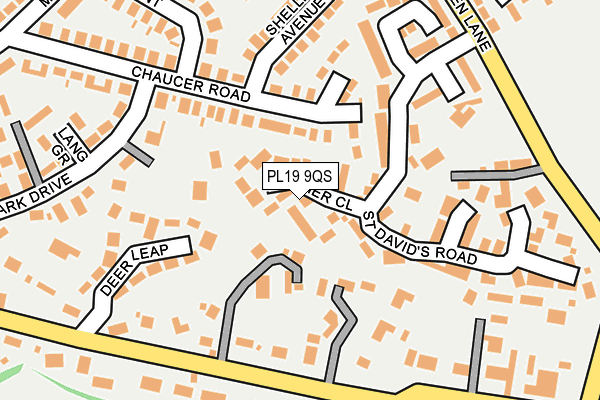 PL19 9QS map - OS OpenMap – Local (Ordnance Survey)