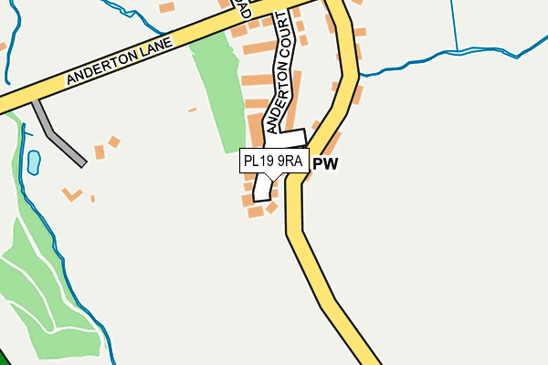 PL19 9RA map - OS OpenMap – Local (Ordnance Survey)