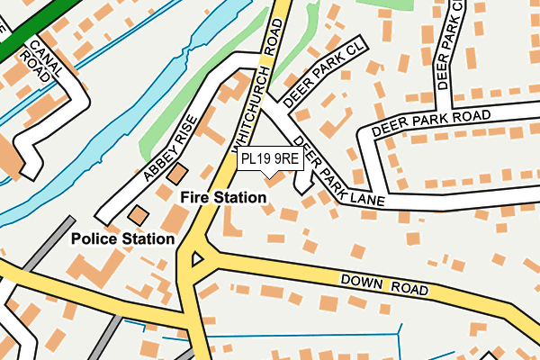 PL19 9RE map - OS OpenMap – Local (Ordnance Survey)