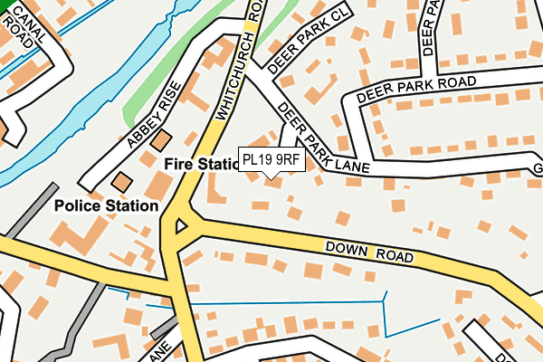 PL19 9RF map - OS OpenMap – Local (Ordnance Survey)