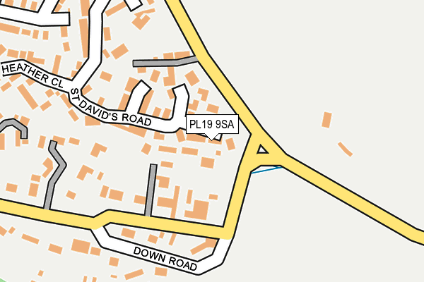 PL19 9SA map - OS OpenMap – Local (Ordnance Survey)