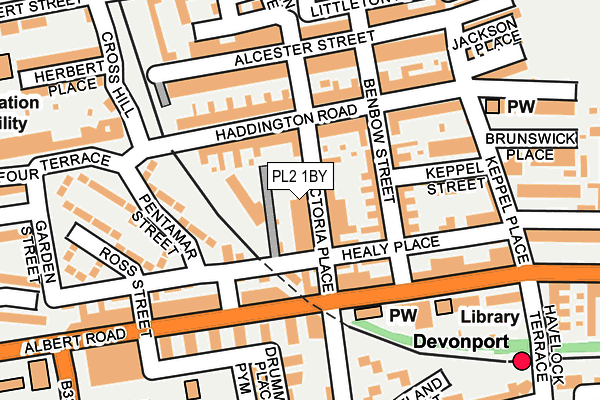 PL2 1BY map - OS OpenMap – Local (Ordnance Survey)