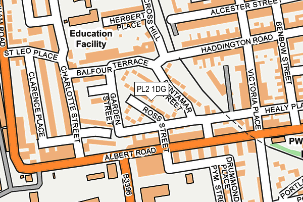 PL2 1DG map - OS OpenMap – Local (Ordnance Survey)