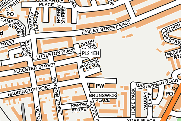 PL2 1EH map - OS OpenMap – Local (Ordnance Survey)