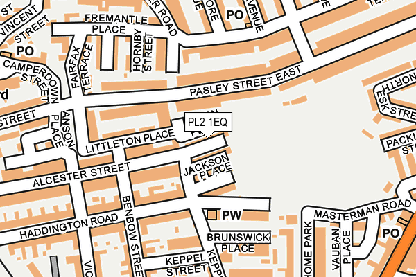 PL2 1EQ map - OS OpenMap – Local (Ordnance Survey)