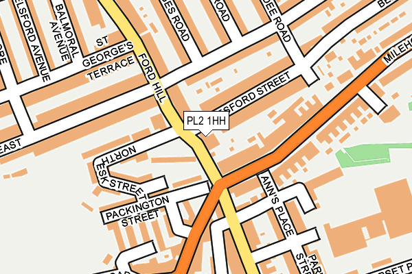 PL2 1HH map - OS OpenMap – Local (Ordnance Survey)