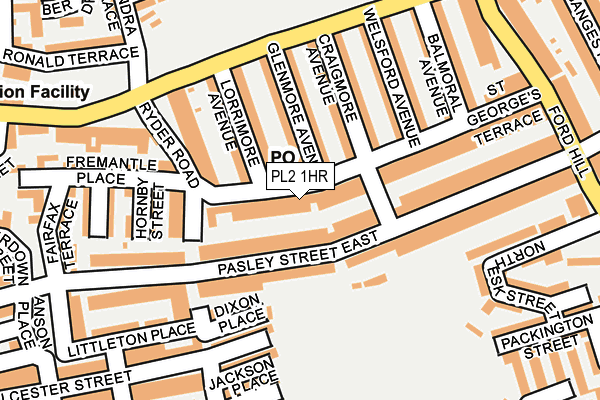 PL2 1HR map - OS OpenMap – Local (Ordnance Survey)