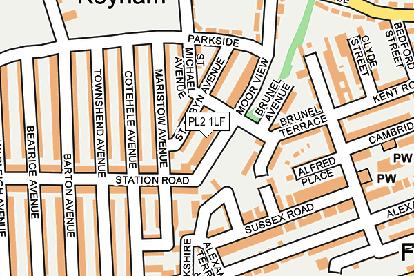 PL2 1LF map - OS OpenMap – Local (Ordnance Survey)