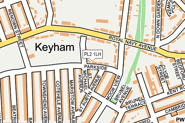 PL2 1LH map - OS OpenMap – Local (Ordnance Survey)