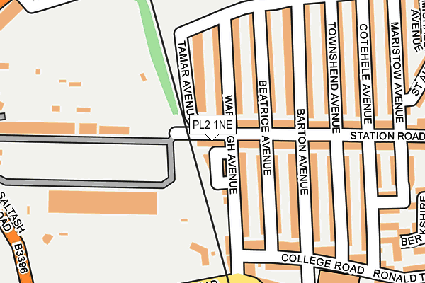 PL2 1NE map - OS OpenMap – Local (Ordnance Survey)