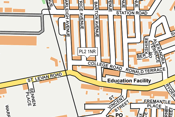 PL2 1NR map - OS OpenMap – Local (Ordnance Survey)