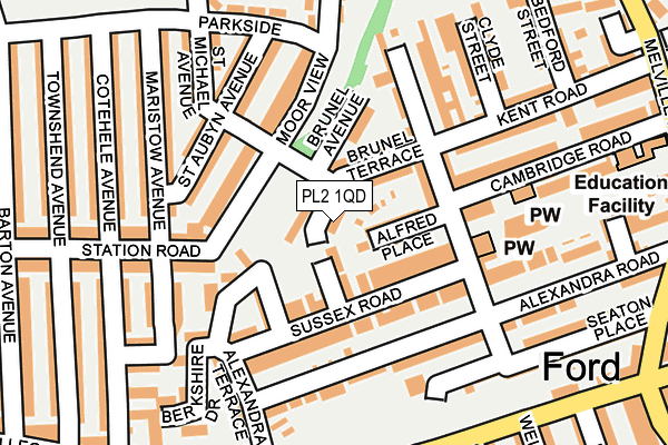 PL2 1QD map - OS OpenMap – Local (Ordnance Survey)