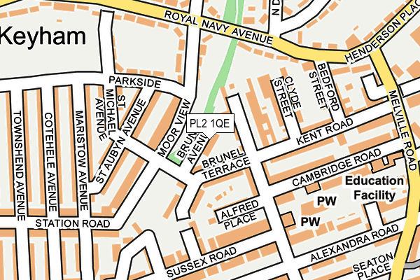PL2 1QE map - OS OpenMap – Local (Ordnance Survey)