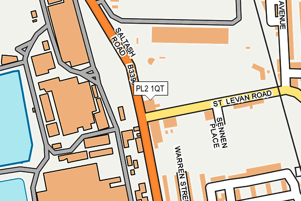 PL2 1QT map - OS OpenMap – Local (Ordnance Survey)