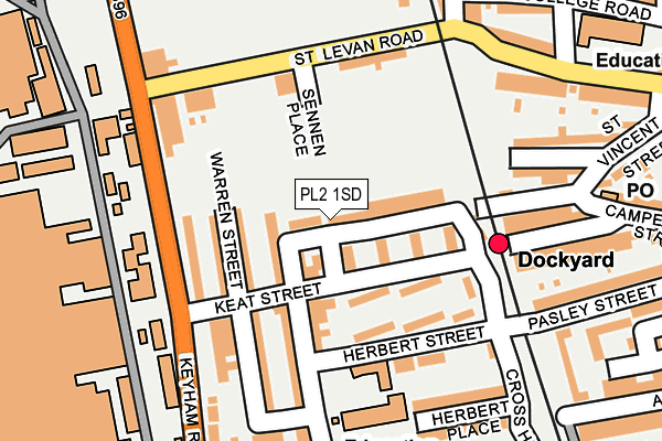 PL2 1SD map - OS OpenMap – Local (Ordnance Survey)