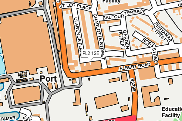 PL2 1SE map - OS OpenMap – Local (Ordnance Survey)