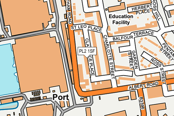 PL2 1SF map - OS OpenMap – Local (Ordnance Survey)