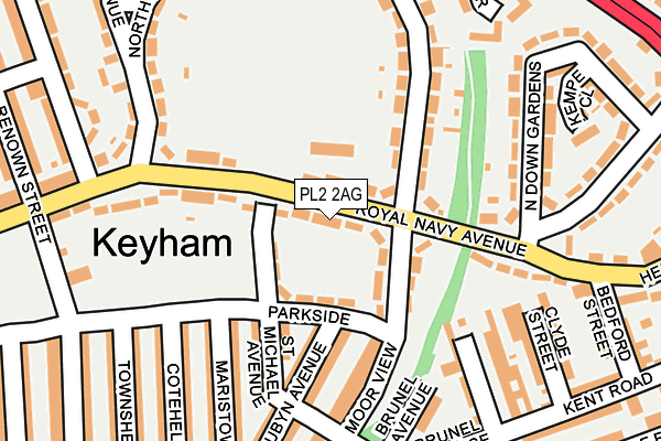 PL2 2AG map - OS OpenMap – Local (Ordnance Survey)