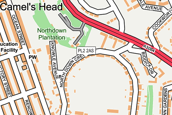 PL2 2AS map - OS OpenMap – Local (Ordnance Survey)